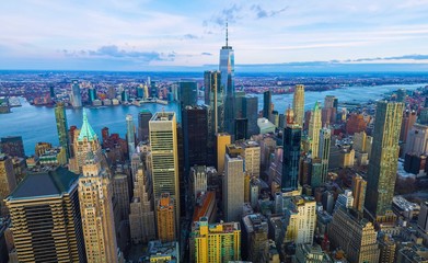 Obraz premium New York City, is a picture of the top of one of the beautiful towers
