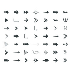 Direction arrows vector collection. Set different Black Arrow Icon. Vector Collection. vector