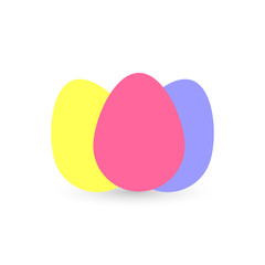 Three eggs icon, graphic design template, Easter sign, app symbol, vector illustration