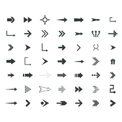 Direction arrows vector collection. Set different Black Arrow Icon. Vector Collection. vector