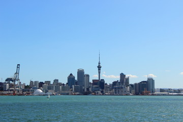 Skyline and Waterfront of Auckland New Zealand