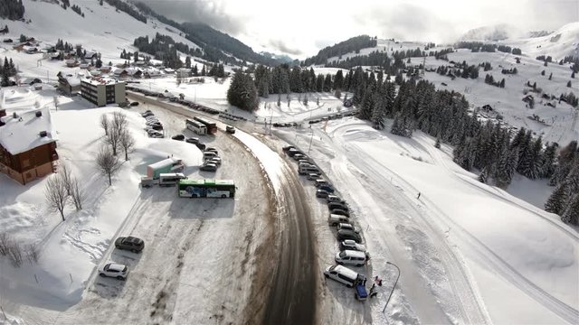 Col des Mosses cross-country ski - Aerial 4K