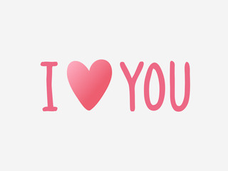 I Love You. Unique Hand Drawn Design. Vector