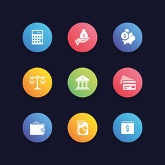 BANKING AND FINANCE ICON SET