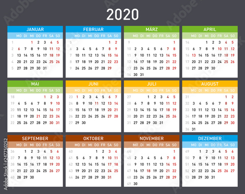  Kalender  2020  Stock image and royalty free vector files 