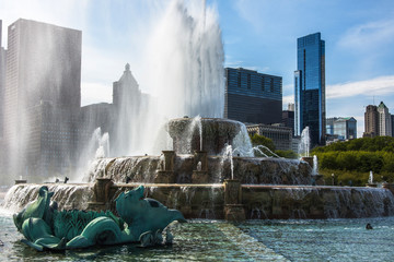 Chicago's Buckingham Fountain, Millenium Park