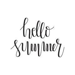 Vector Hello Summer Hand Lettering.