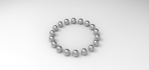 ball rendering in a gray background