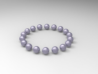 ball rendering in a gray background