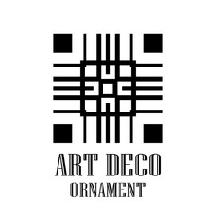 Geometric ornamental retro vintage deco art logo for design and decoration. Vintage retro ornamental art deco design. Retro art for beautiful design.