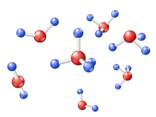 Beautiful realistic colorful futuristic vector with shiny molecules on white background.