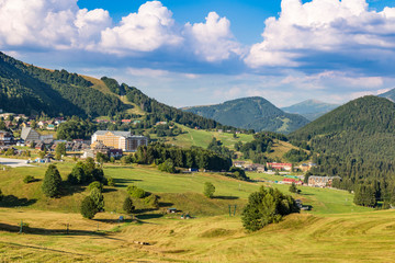 Fototapeta na wymiar Village Donovaly in the Tatra mountains . Slovakia.