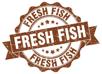Obraz premium fresh fish stamp. sign. seal