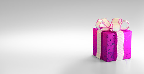 gift box on color background