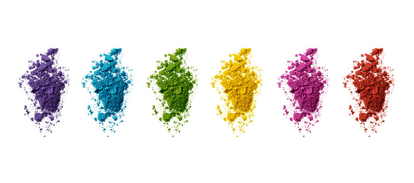 Palette de couleurs maquillage fards à paupières sur fond blanc