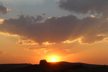 Beautiful sunset sky