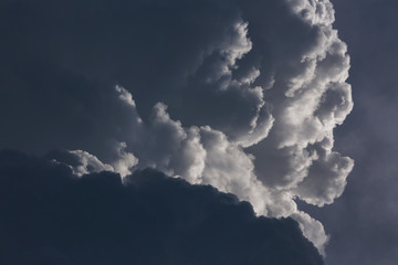 dark heavy storm cloud on dramatic moody sky