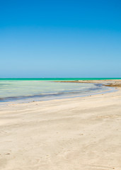 Fototapeta na wymiar A view of Praia do Sossego (Sossego beach) on Itamaraca island (Pernambuco, Brazil)