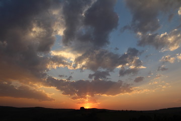 Beautiful sunset sky