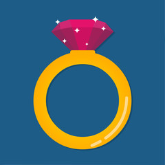 diamond ring vector symbol illustration