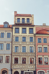 Fototapeta premium Old town of Warsaw, Poland. Buildings landscape