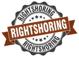 rightshoring stamp. sign. seal