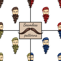 Tough guys. Seamless patterns