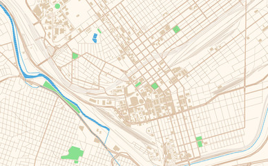El Paso Texas printable map excerpt