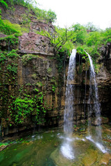 Yuntai mountain streams waterfall scenery, jiaozuo city, China