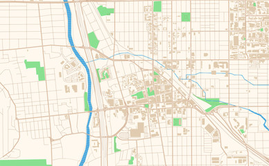 Tucson Arizona printable map excerpt