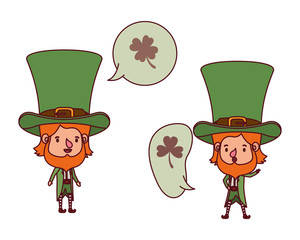leprechauns with speech bubble avatar character