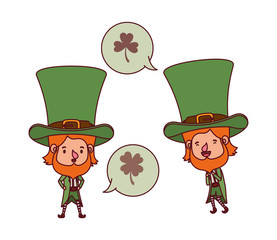 leprechauns with speech bubble avatar character