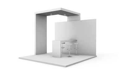 trade show stand isolated