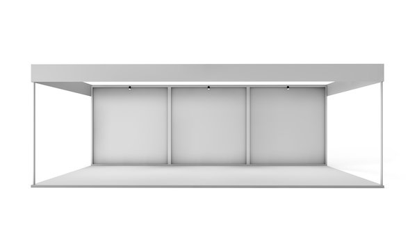 white exhibition stand design