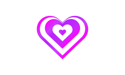 gradient style heart love vector icon