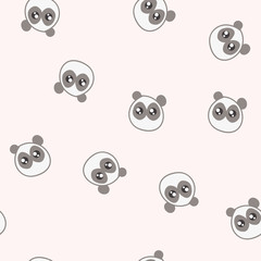 Seamless pattern with sweet kawaii characters. Vector