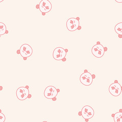Seamless pattern with sweet kawaii characters. Vector