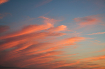 Colorful clouds on a beautiful sunset
