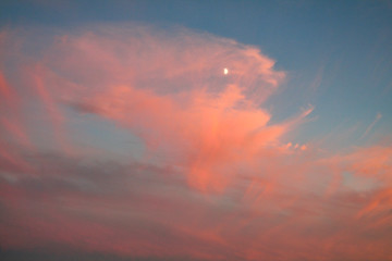 Naklejka na ściany i meble Colorful clouds on a beautiful sunset