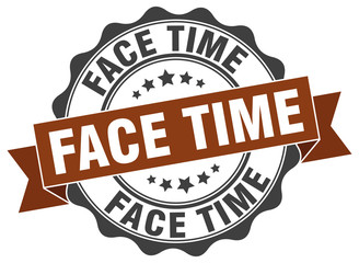 Fototapeta premium face time stamp. sign. seal