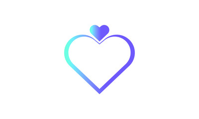 gradient style heart love vector icon