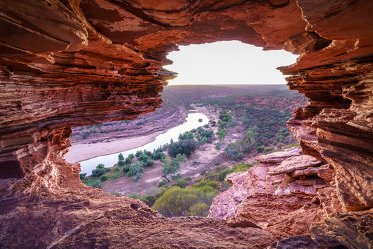 before sunrise at natures window in kalbarri national park, western australia 6 © Christian B.