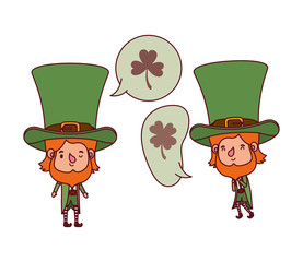 leprechauns with speech bubble avatar character