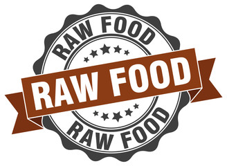 raw food stamp. sign. seal