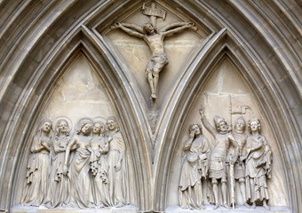 Portal of Minoriten kirche in Vienna, Austria 