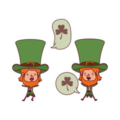 leprechauns with speech bubble avatar character