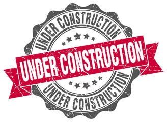 under construction stamp. sign. seal