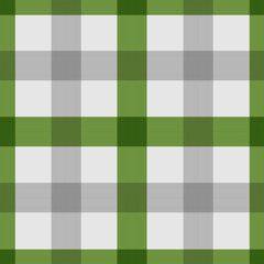 Seamless plaid tablecloth pattern background, green,  illustration