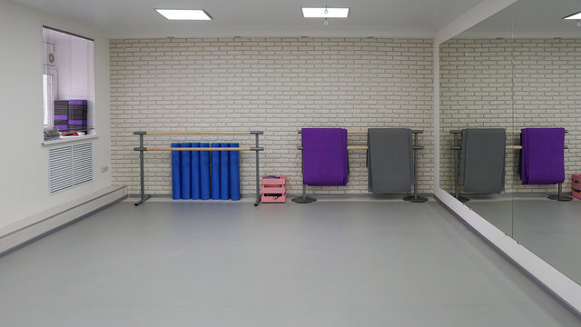 An Empty Modern Hall For Dance Classes Or Fitness Studio