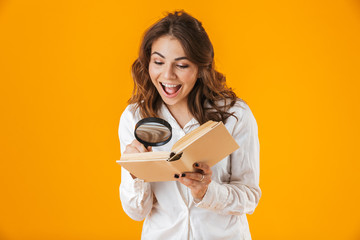 Fototapeta premium Cheerful young woman casualy dressed standing